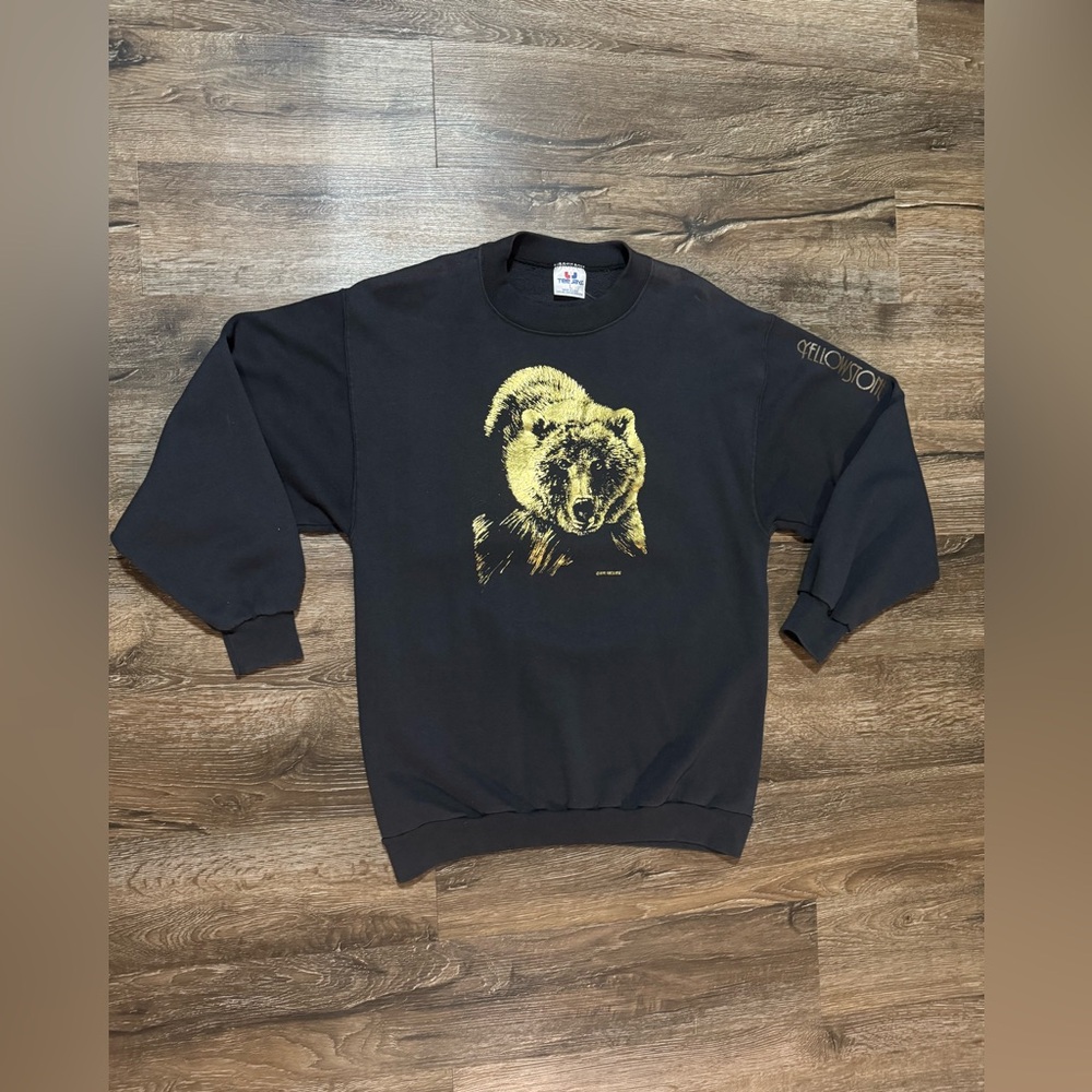 Vintage 1991 Yellowstone Animal Crewneck Size L